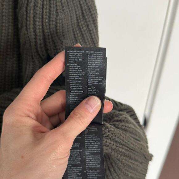 Arket ribbed olive green oversized sweater - Picture 5 of 5